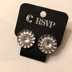 Silver Floral Earrings
